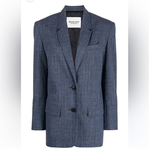 NWT ISABEL MARANT ÉTOILE single breasted blazer M/38 $957 - Picture 3 of 13